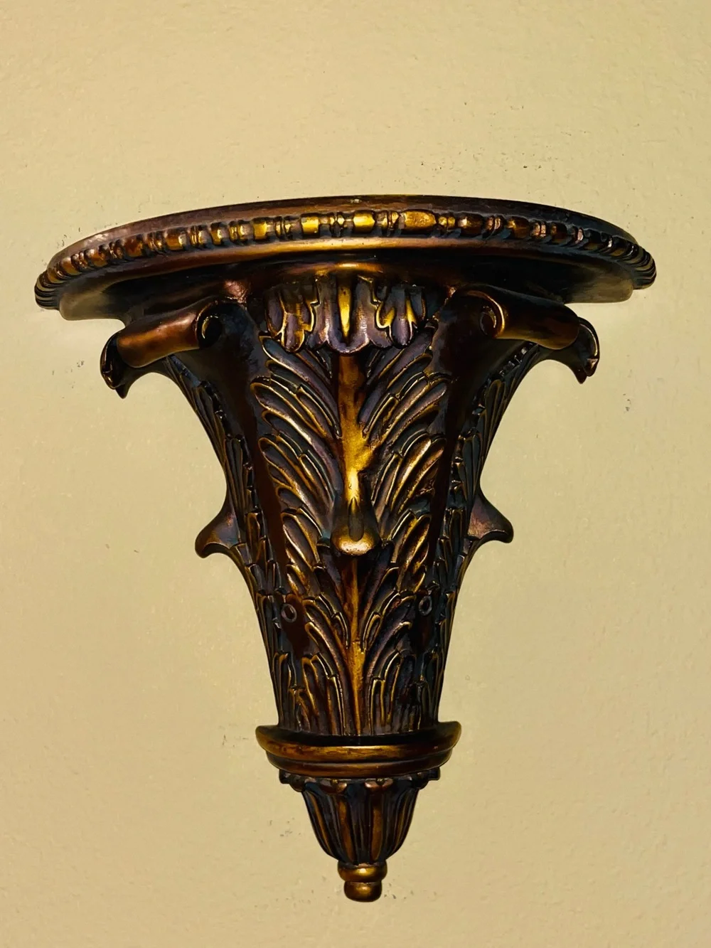 Ornate Gold Resin Wall Bracket Shelf - Decorative Accent (Comes with 2)
